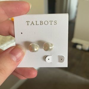 Talbots pearl earrings